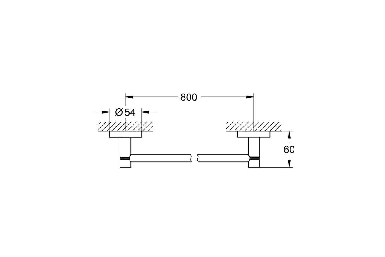 Держатель для банного полотенца GROHE Essentials 800 мм, хром (40386001)