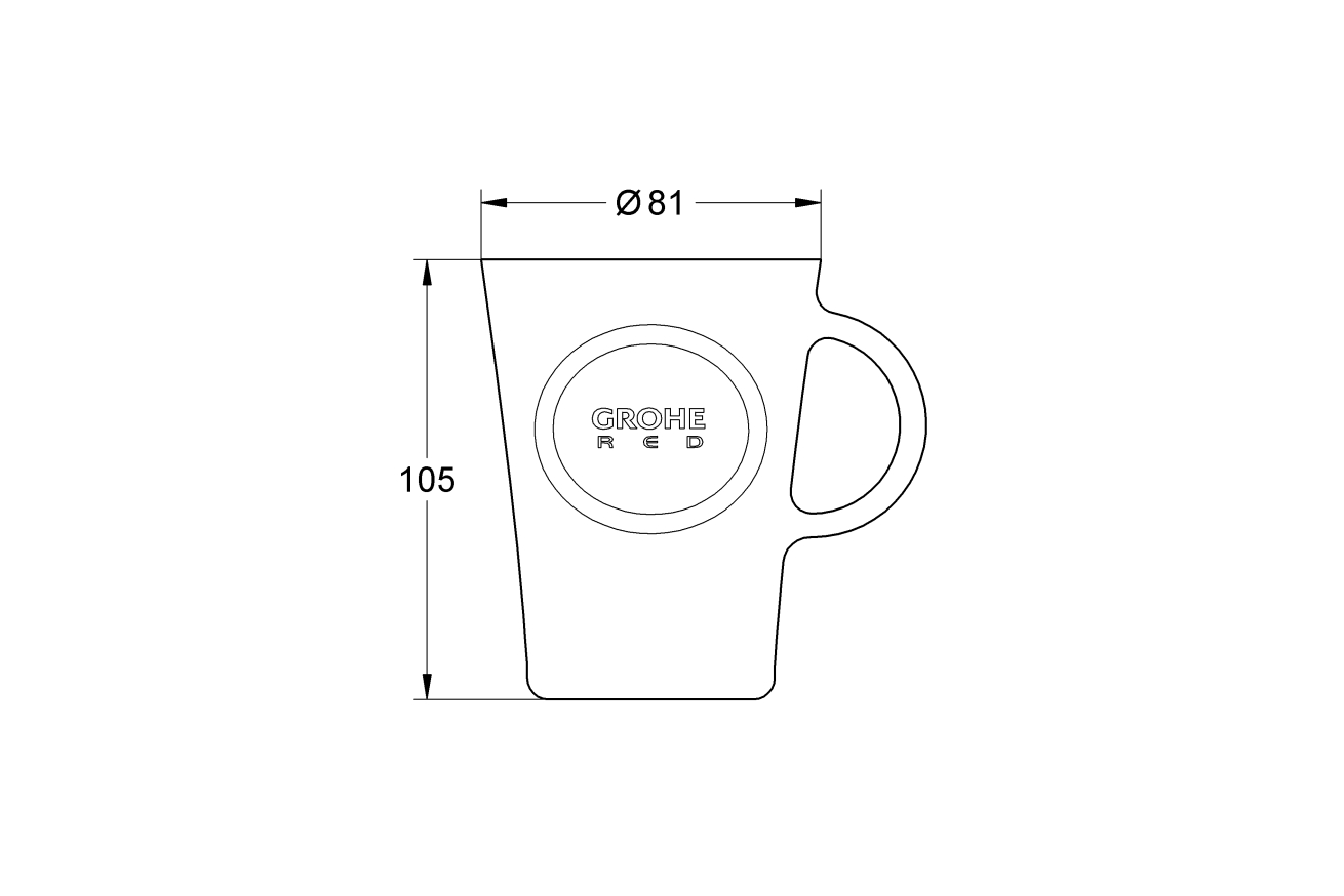 Набор чашек GROHE Red (4 шт) (40432000)