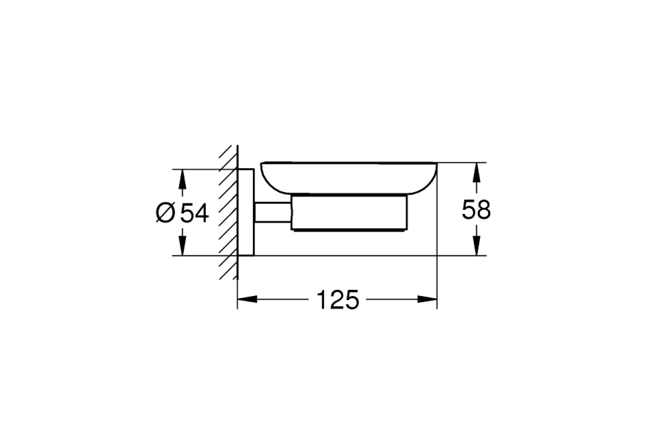Мыльница с держателем GROHE Essentials, теплый закат матовый (40444DL1)
