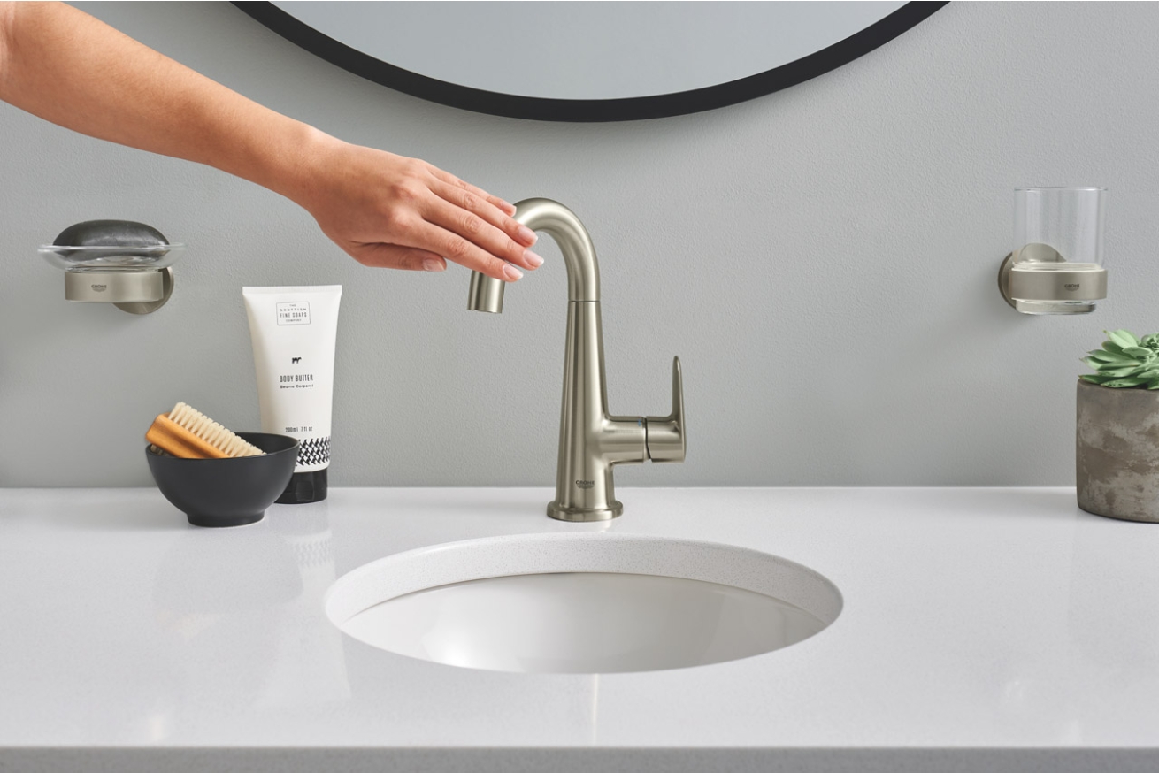 Мыльница с держателем GROHE Essentials, никель матовый (40444EN1)
