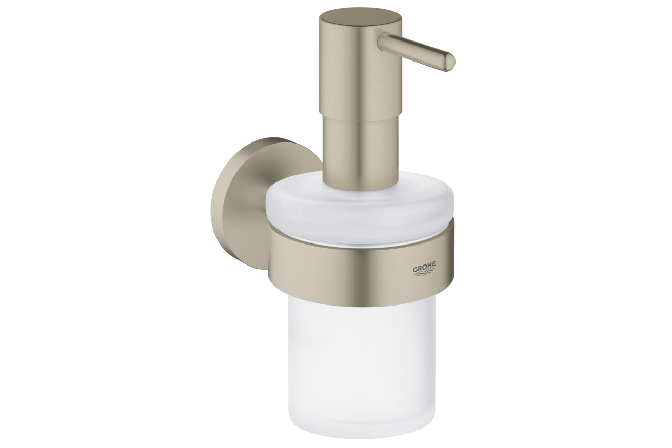 Дозатор жидкого мыла с держателем GROHE Essentials, никель матовый (40448EN1)