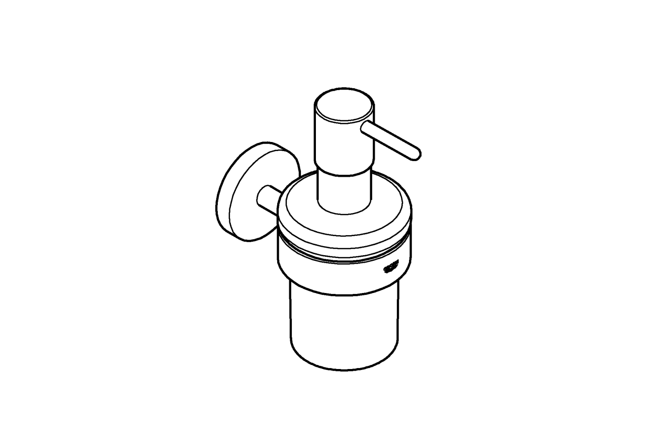 Дозатор жидкого мыла с держателем GROHE Essentials, никель матовый (40448EN1)