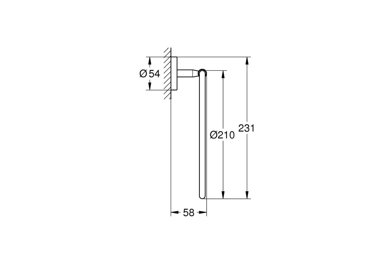 Кольцо для полотенца GROHE BauCosmopolitan, хром (40460001)