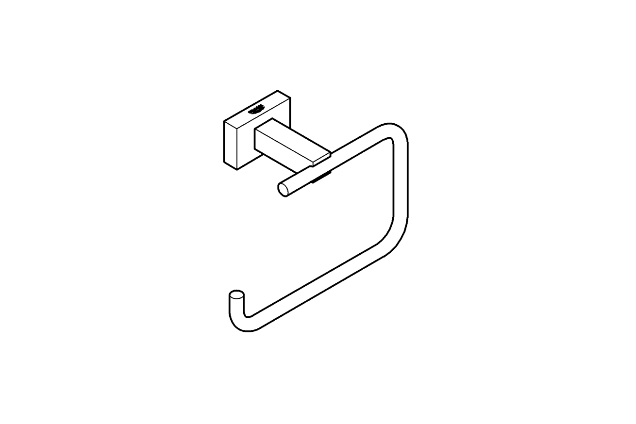 Держатель бумаги без крышки GROHE Essentials Cube, суперсталь (40507DC1)