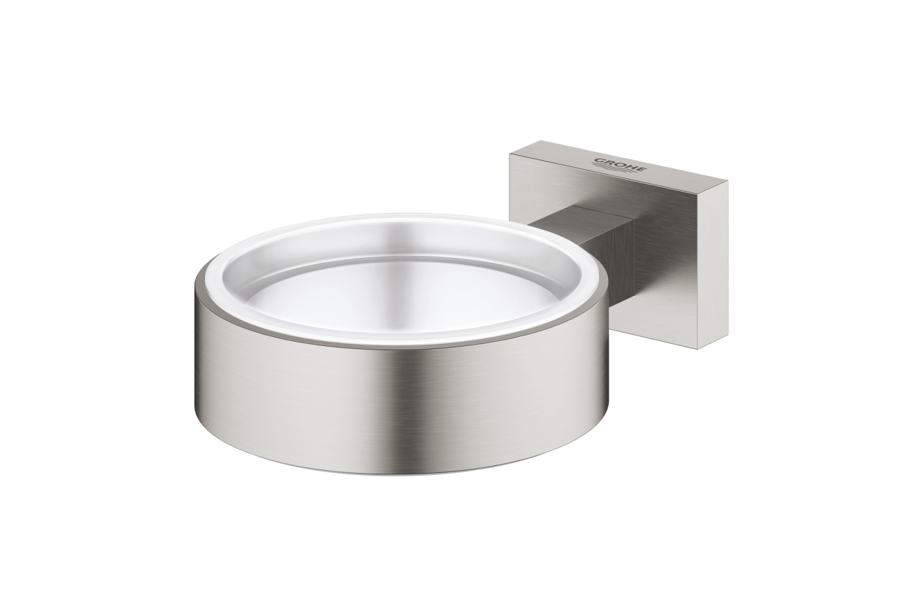 Держатель для стакана или мыльницы GROHE Essentials Cube, суперсталь (40508DC1)