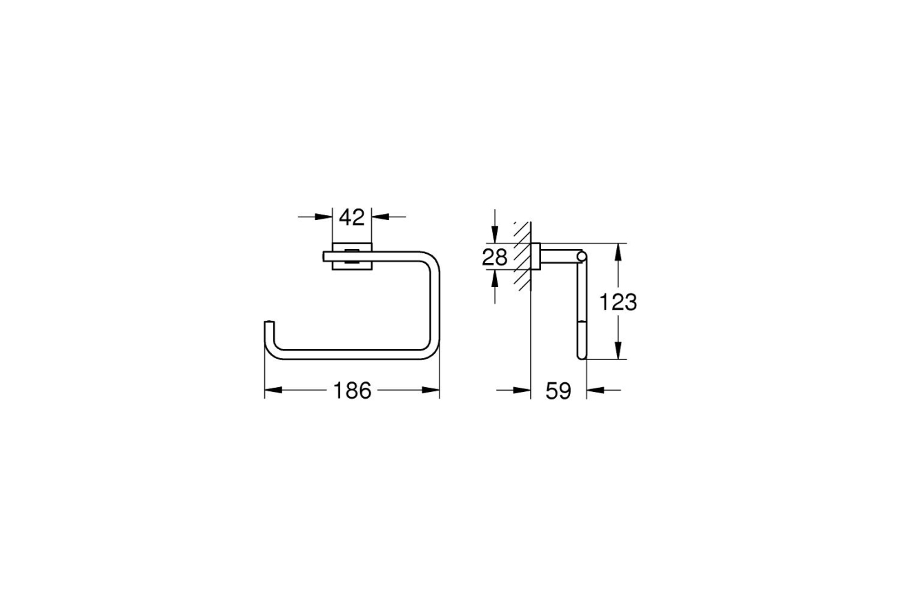 Кольцо для полотенца GROHE Essentials Cube, хром (40510001)