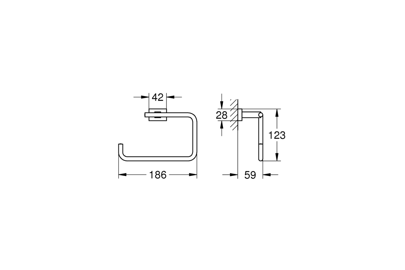 Кольцо для полотенца GROHE Essentials Cube, суперсталь (40510DC1)