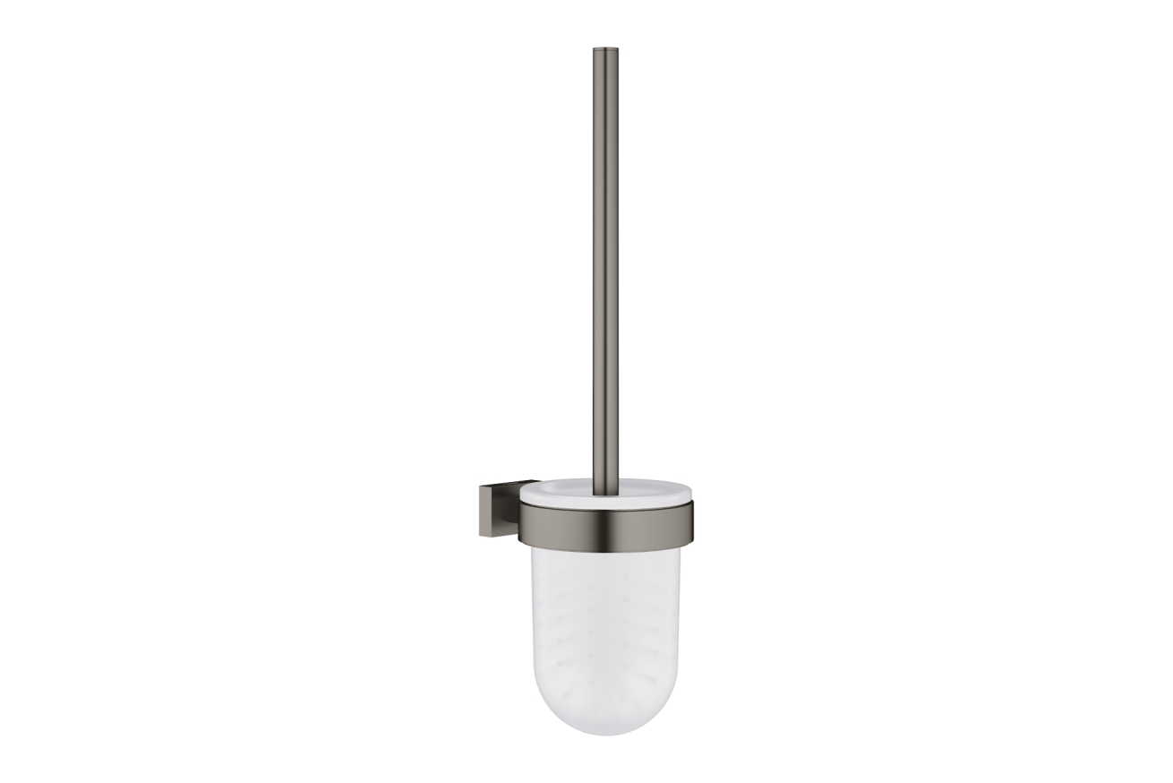 Туалетный "ёршик" в комплекте GROHE Essentials Cube, темный графит матовый (40513AL1)