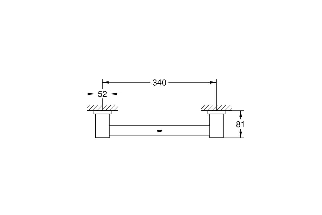 Ручка для ванной GROHE Essentials Cube, темный графит матовый (40514AL1)