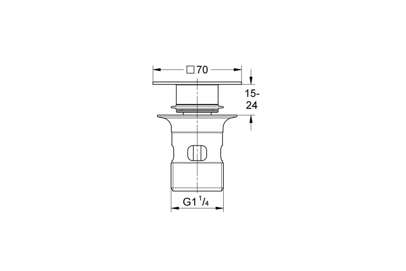 Пробка для стандартного сливного гарнитура GROHE, хром (40565000)