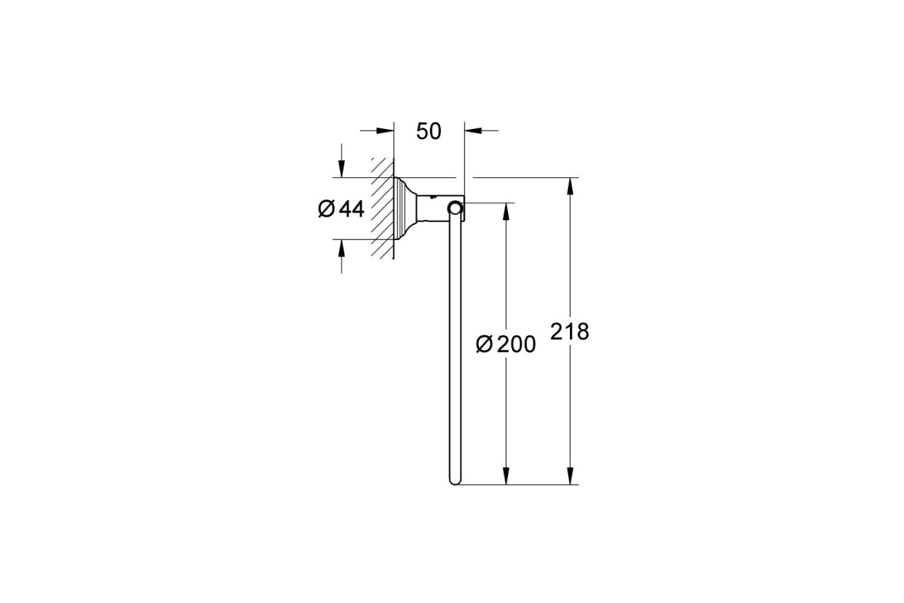 Кольцо для полотенца GROHE Essentials Authentic, хром (40655001)
