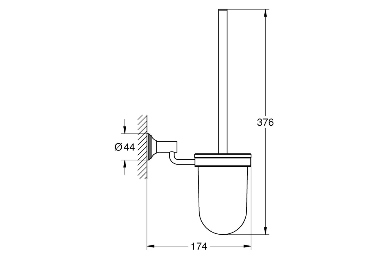 Туалетный ёршик GROHE Essentials Authentic, хром/белый (40658001)
