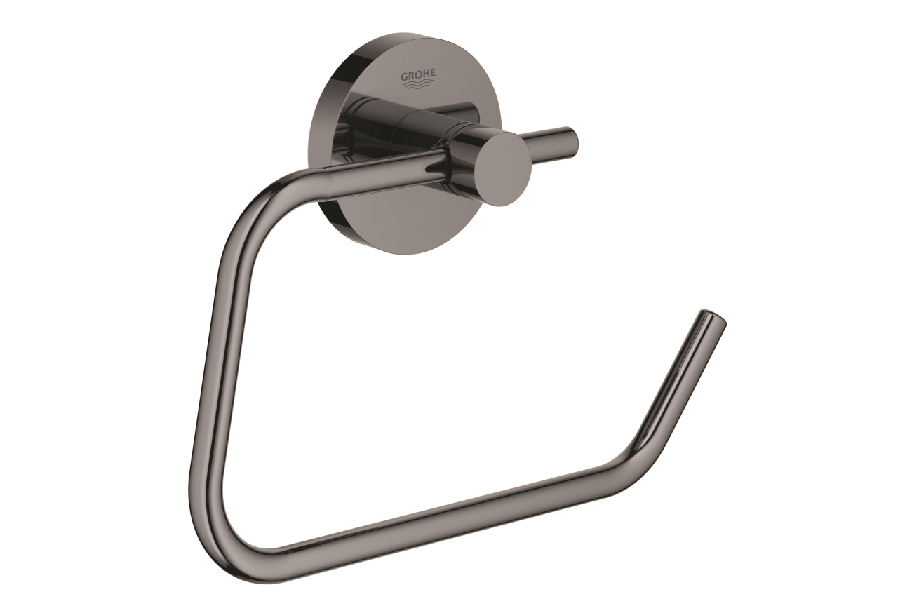 Держатель для туалетной бумаги без крышки GROHE Essentials, тёмный графит глянец (40689A01)