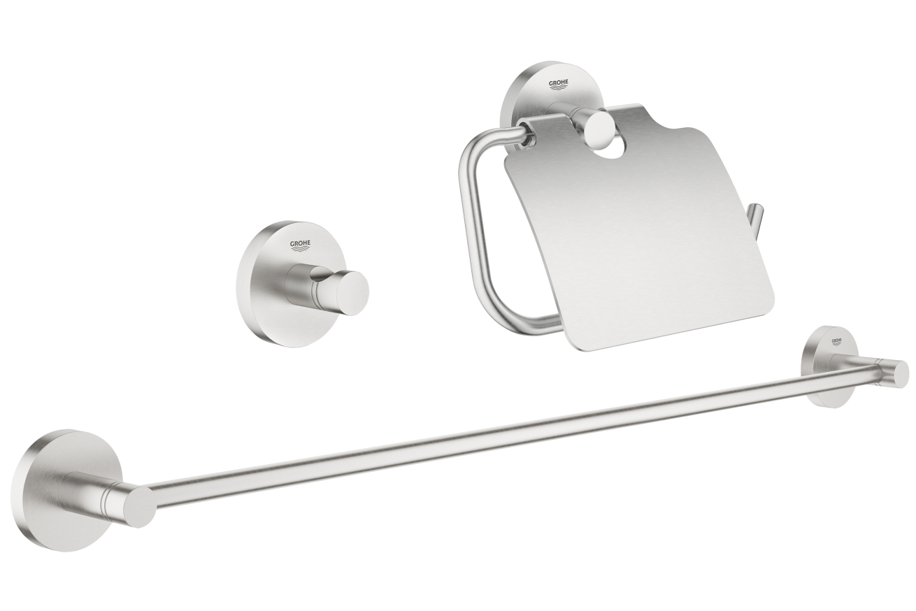 Набор аксессуаров GROHE Essentials (3 предмета), суперсталь (40775DC1)
