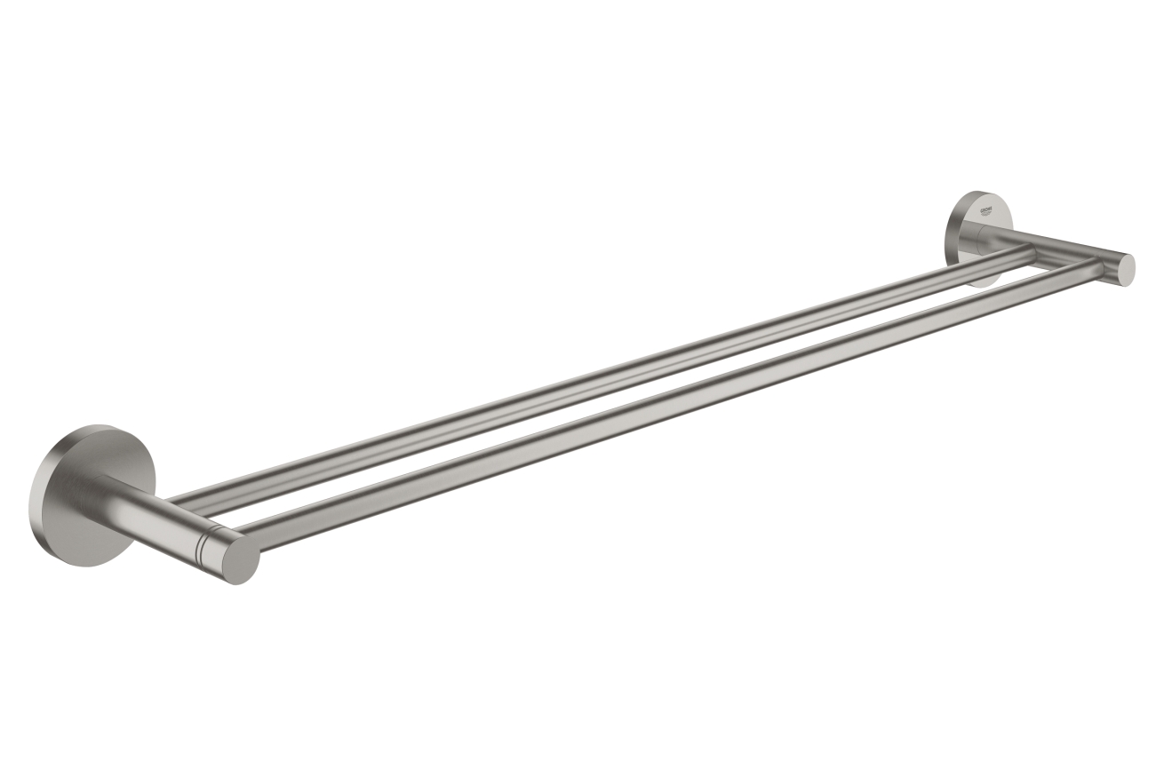 Двойной держатель для полотенца GROHE Essentials, 600 мм, суперсталь (40802DC1)