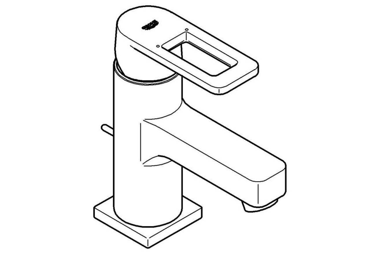 Смеситель для раковины GROHE Quadra, черный (32631KS0)