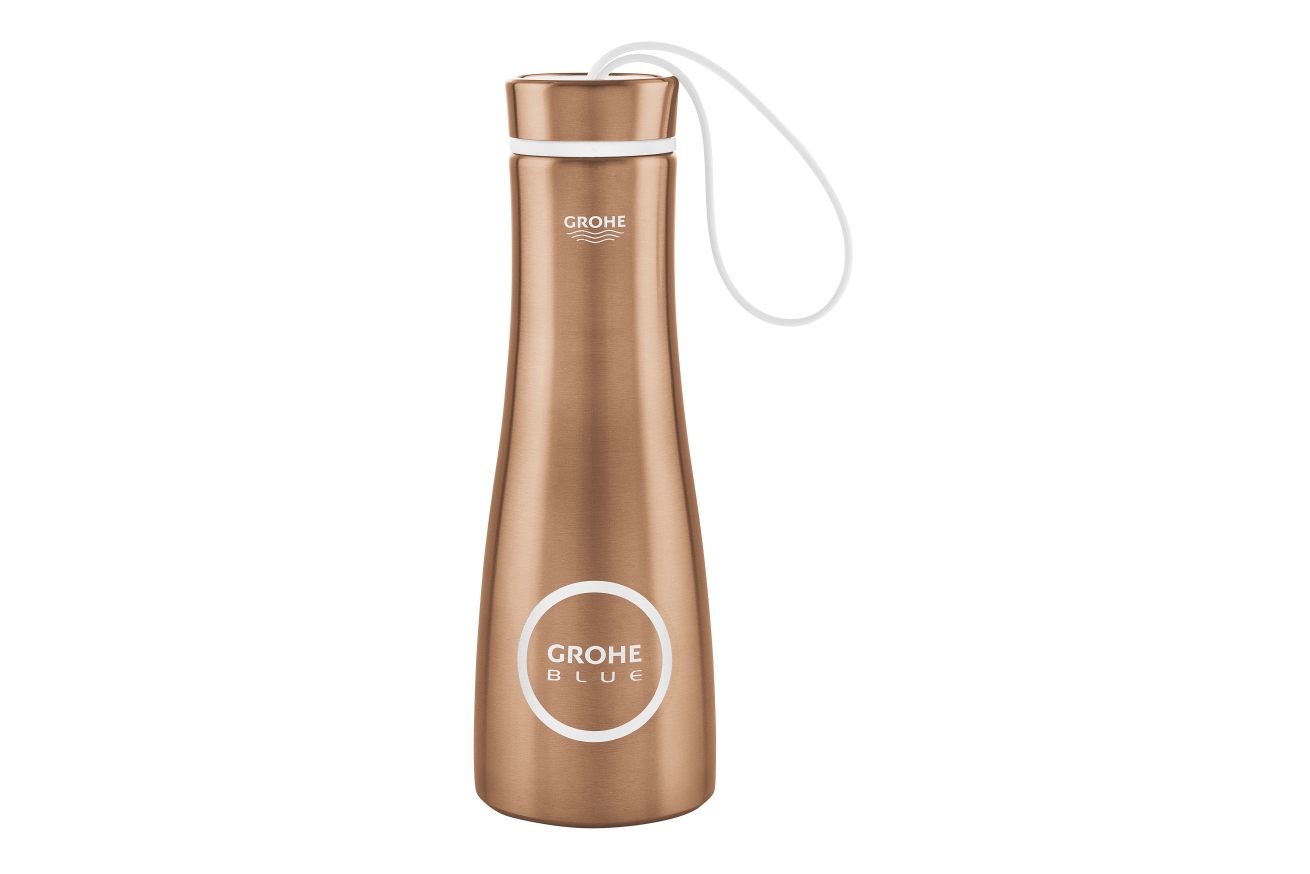 Бутылка для воды из нержавеющей стали GROHE Blue, теплый закат матовый (40848DL0)