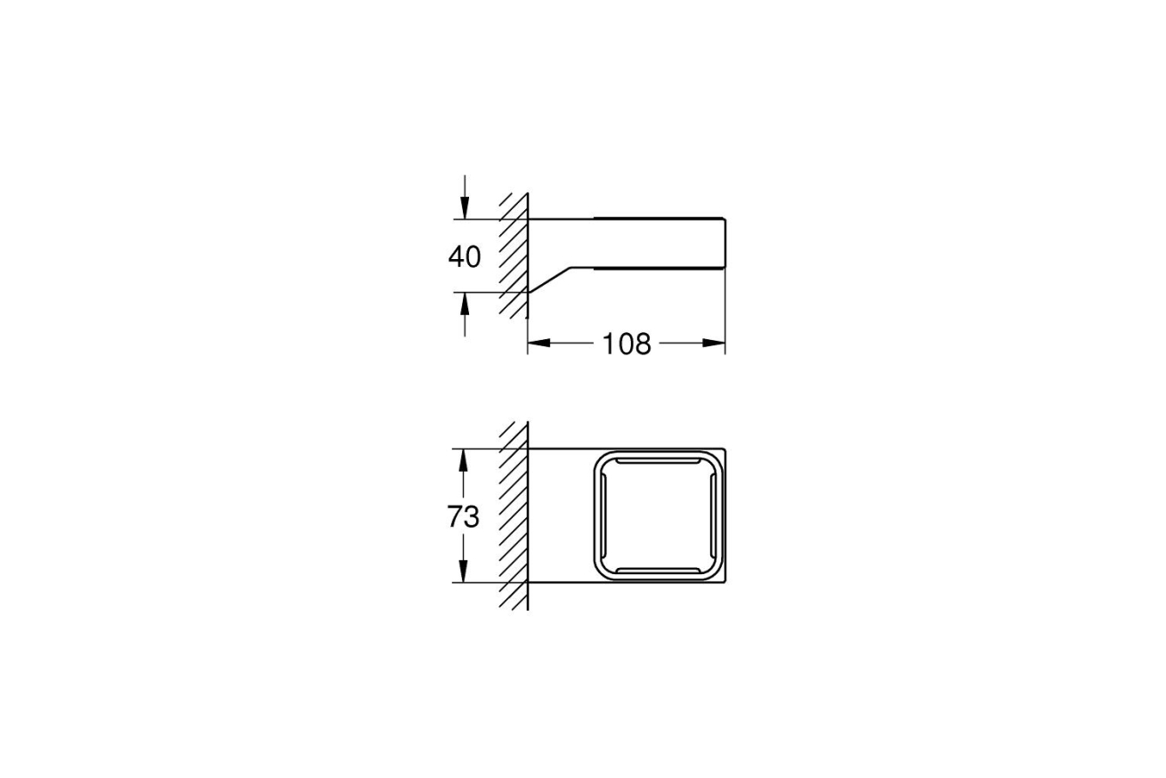 Держатель, GROHE Selection Cube, хром, (40865000)