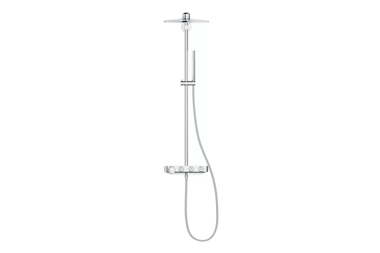 Душевая система GROHE Euphoria SmartControl System 310 Cube Duo с термостатом для душа, белая луна (26508LS0)