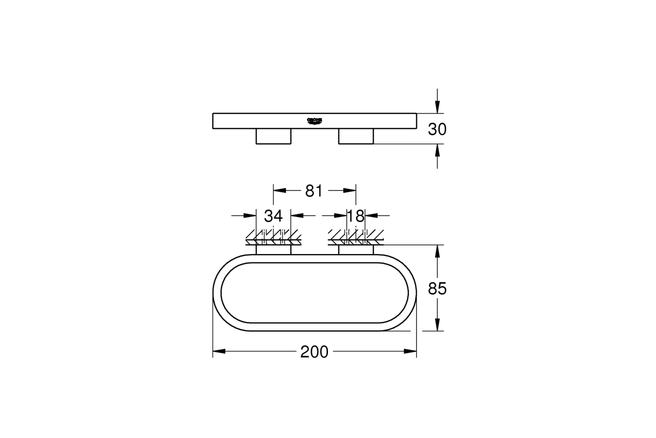 Держатель GROHE Selection, теплый закат глянец (41035DA0)