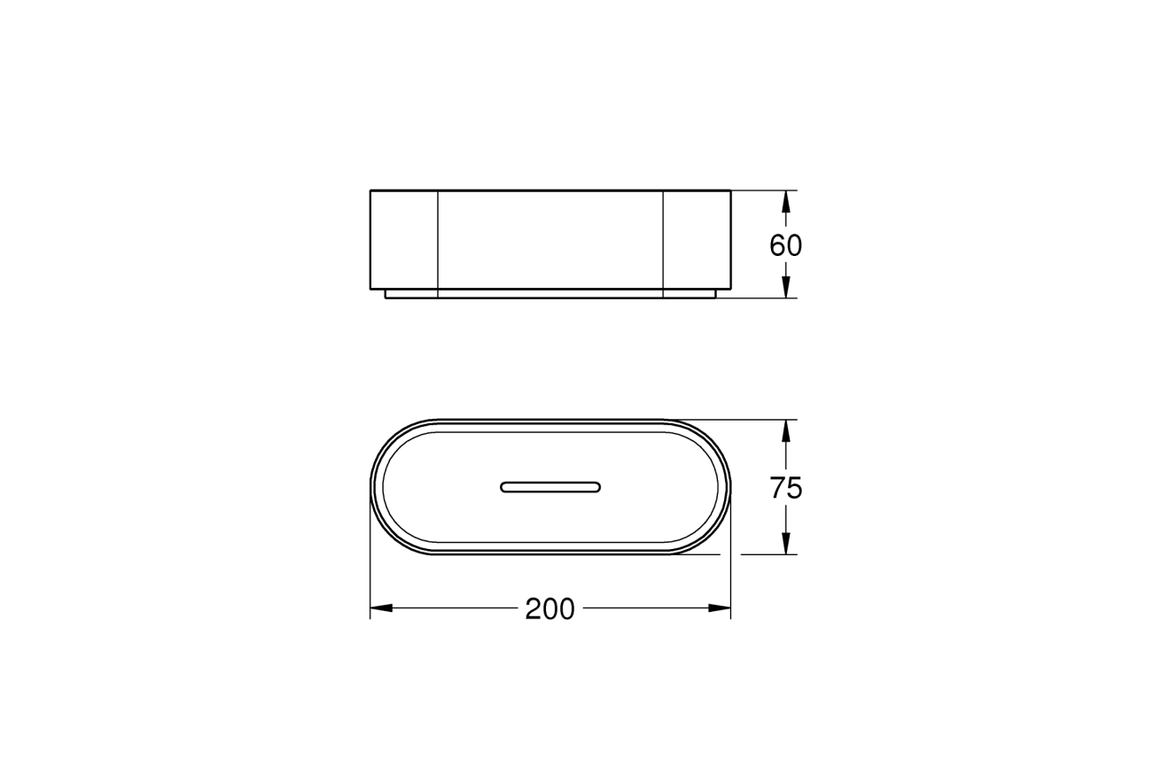 Полочка для душа GROHE Selection, без держателя, прозрачный белый (41037000)