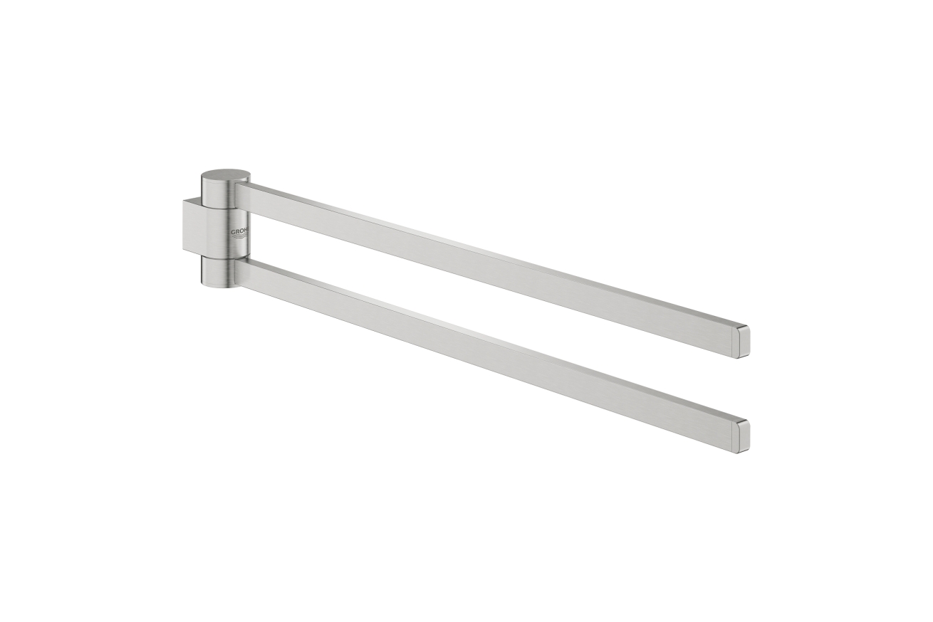Держатель для полотенца GROHE Selection, двойной, поворотный, суперсталь (41063DC0)