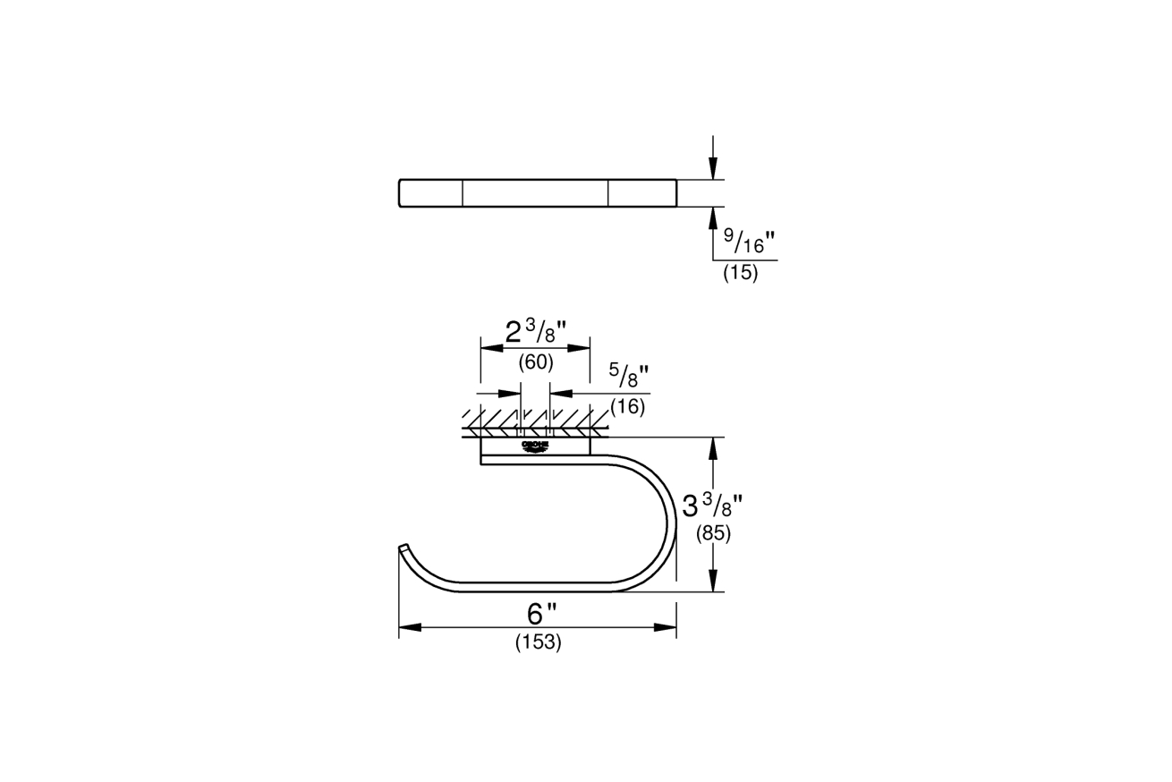 Держатель для туалетной бумаги GROHE Selection, теплый закат глянец (41068DA0)