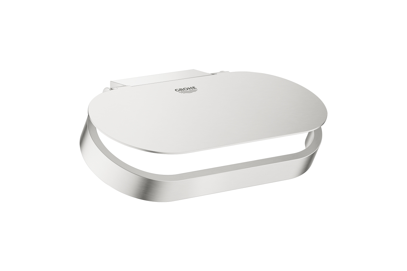 Держатель для туалетной бумаги GROHE Selection, с крышкой, суперсталь (41069DC0)