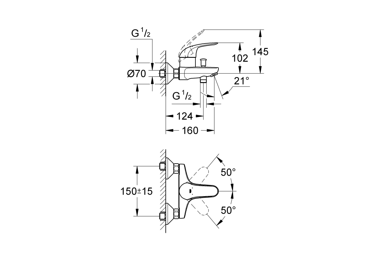 Готовый комплект для ванной комнаты GROHE Euroeco (NB0003-2)