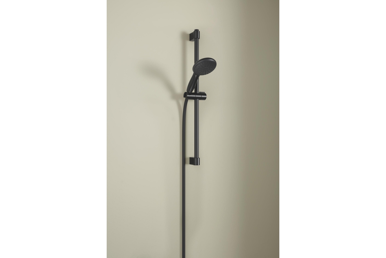 Душевой гарнитур GROHE Tempesta 110, 2 режима струи, душевая штанга 600 мм, 6,1 л/мин, черный (269152433)