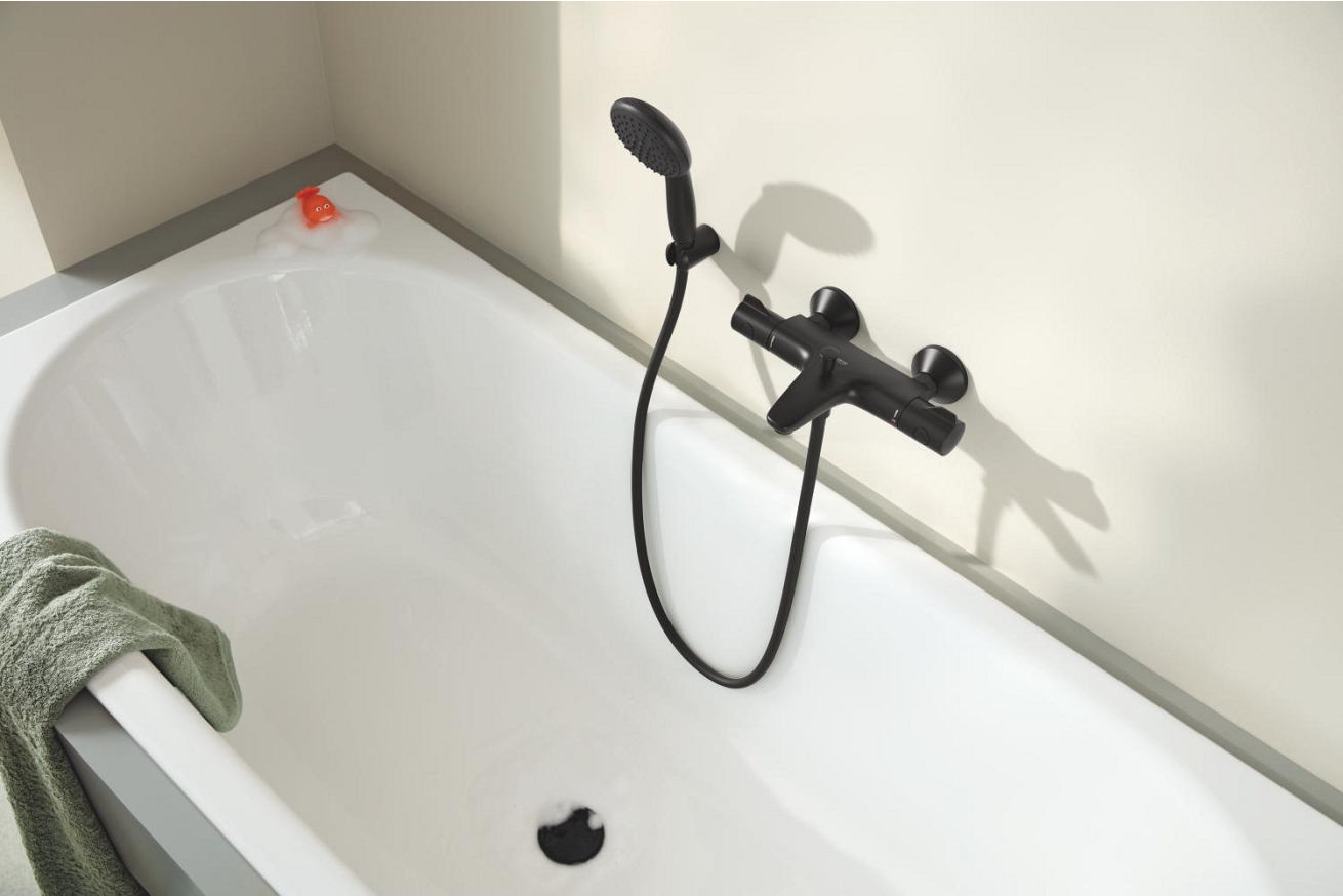 Душевой набор GROHE Tempesta 110, 2 режима, 1500 мм, 7,4 л/мин, черный (264062433)