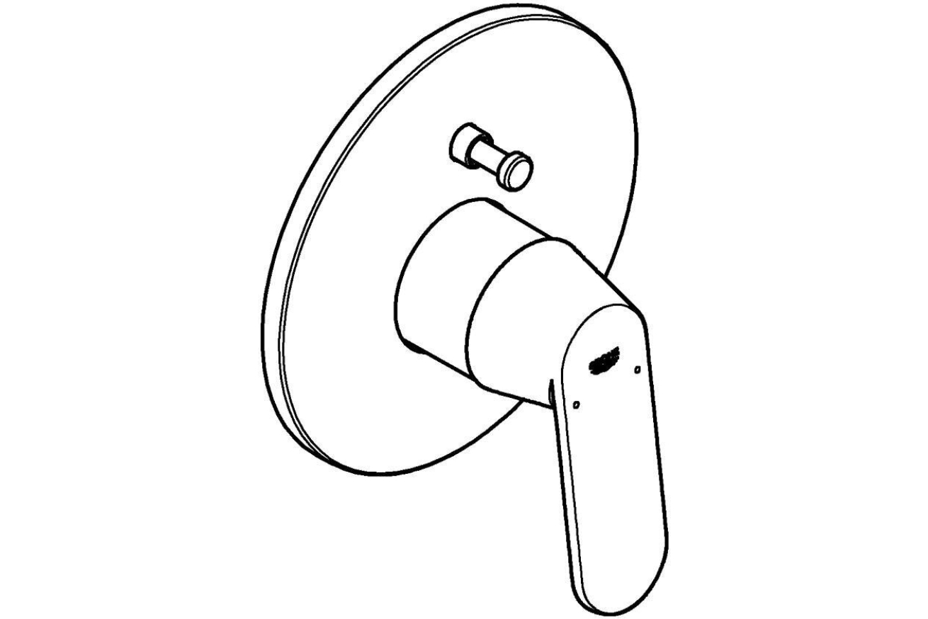 Смеситель для ванны GROHE Eurosmart Cosmopolitan с монтажной частью, хром (32879000)
