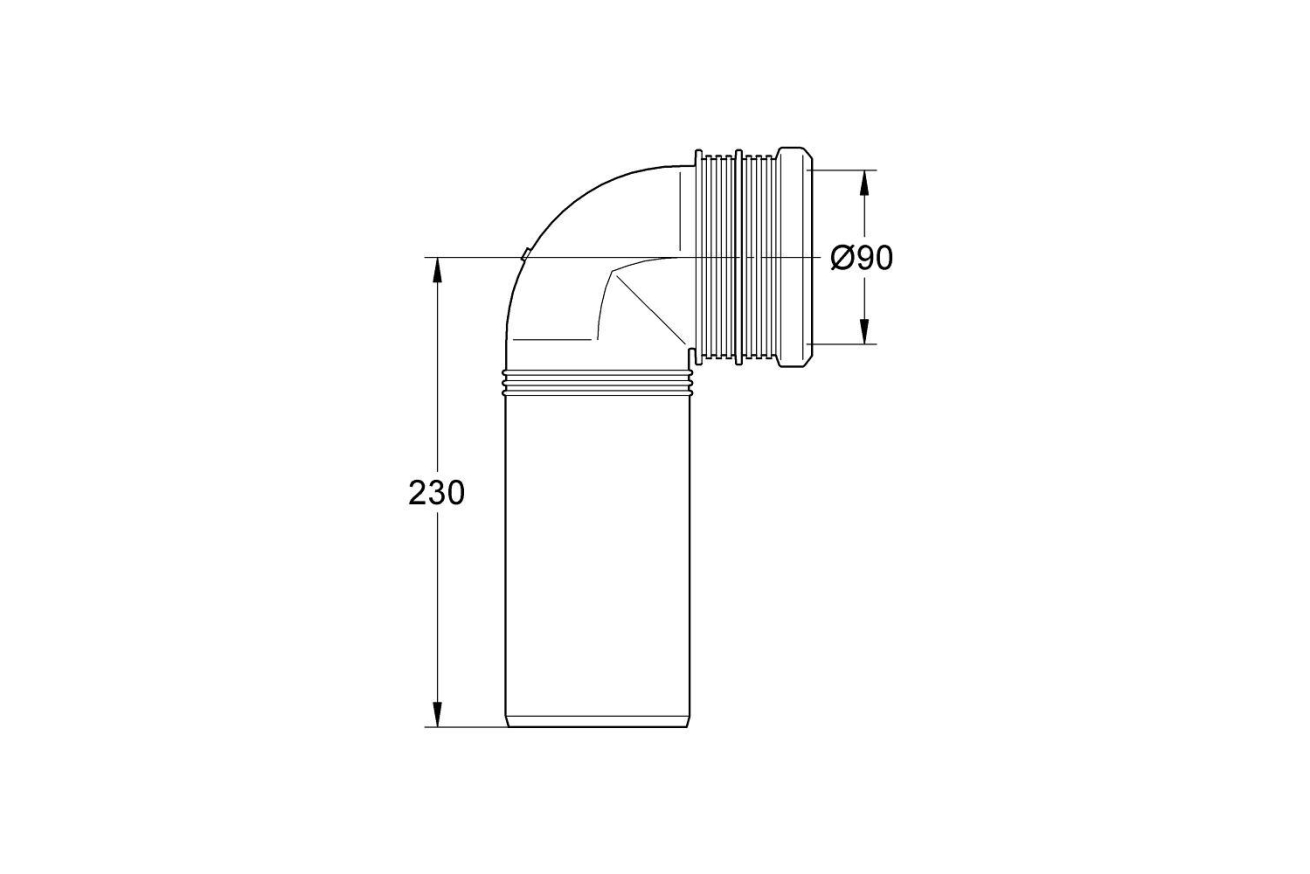 Регулируемый угловой отвод GROHE DN 90 (42327000)