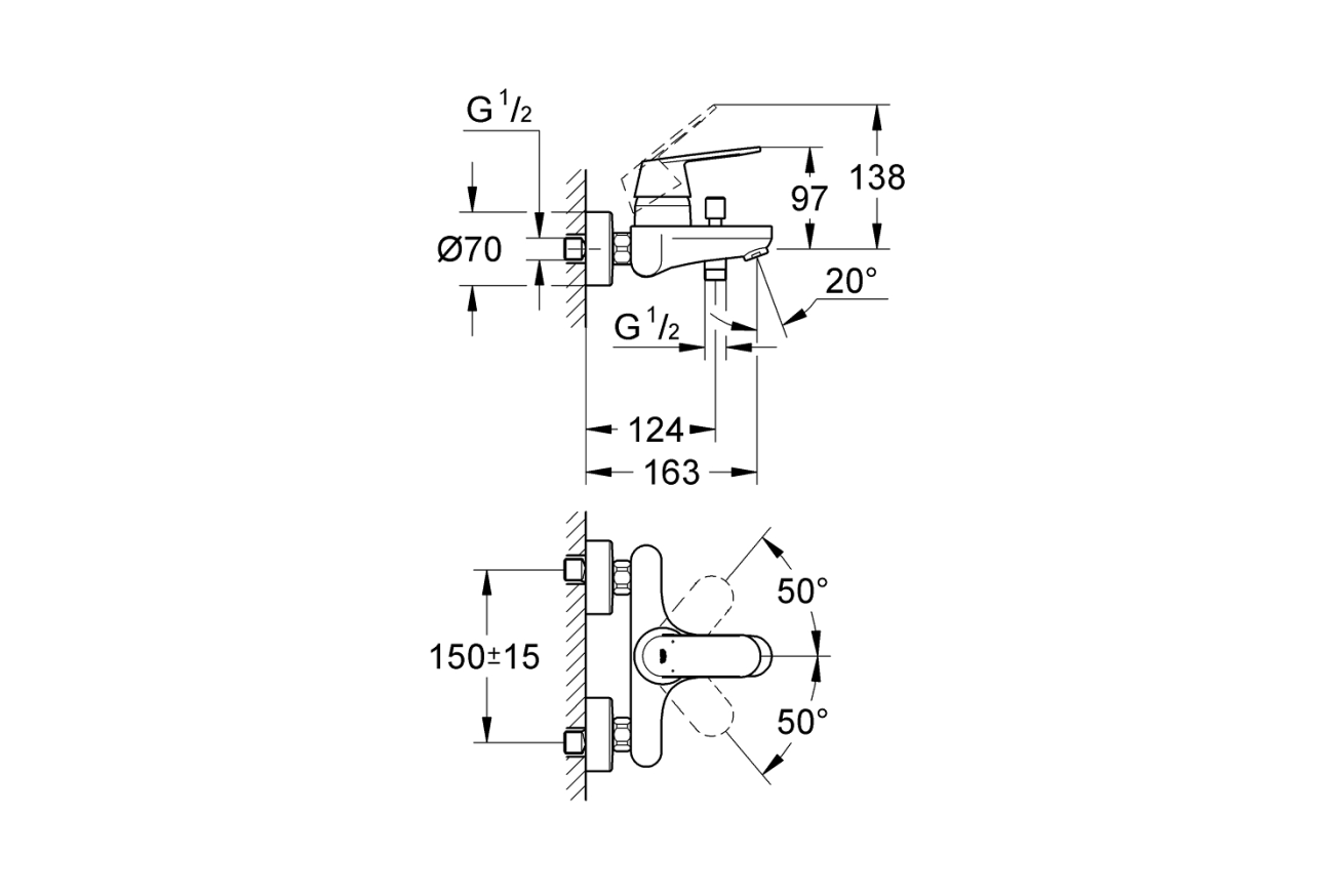 Готовый комплект для ванной комнаты GROHE Tempesta (NB0002-1)