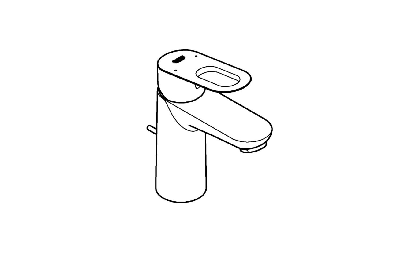 Смеситель для раковины GROHE BauLoop с донным клапаном, хром (23335000)