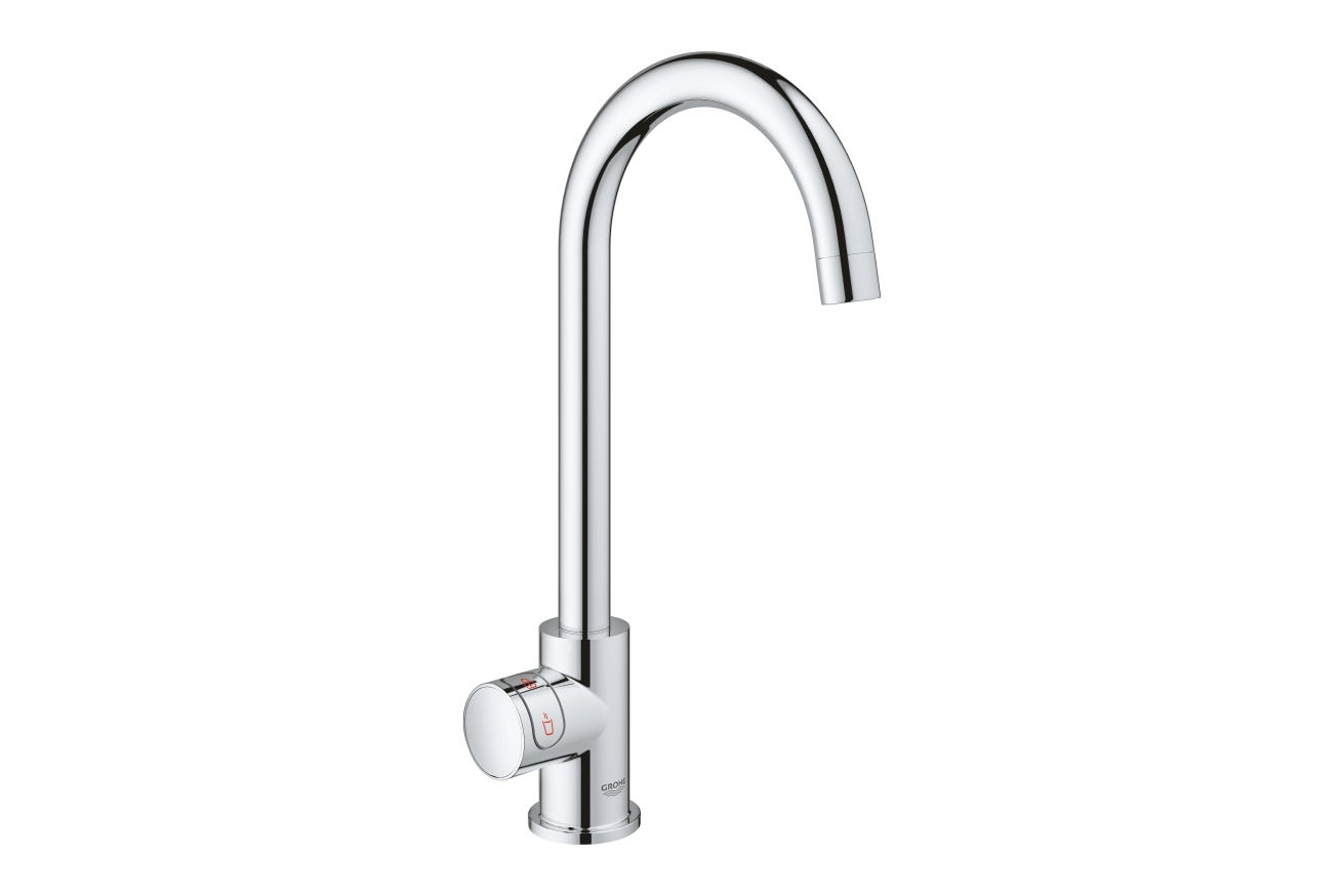 Комплект для кухни GROHE Red Mono с C-образным вентилем, бойлером L-Size и фильтром, хром (30080001)