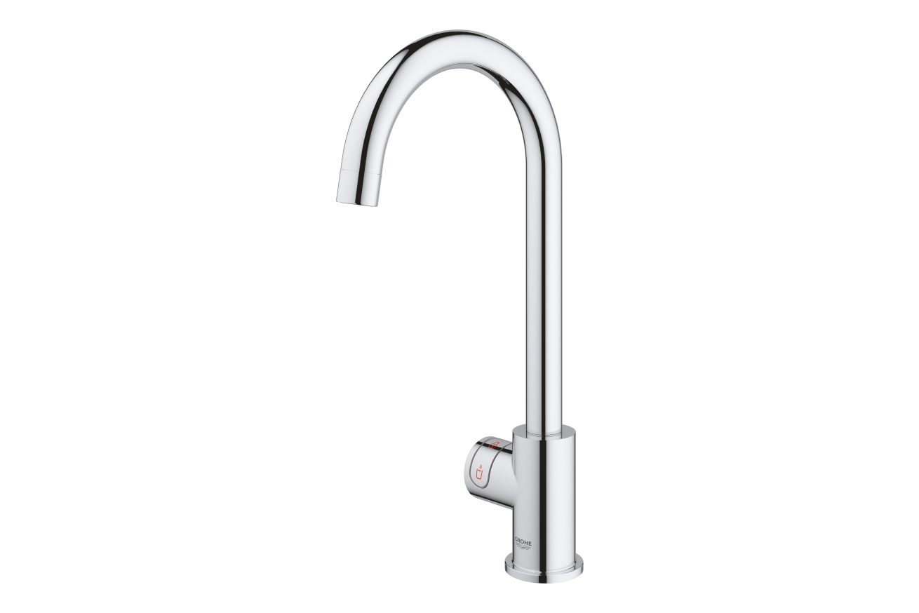 Комплект для кухни GROHE Red Mono с C-образным вентилем, бойлером L-Size и фильтром, хром (30080001)