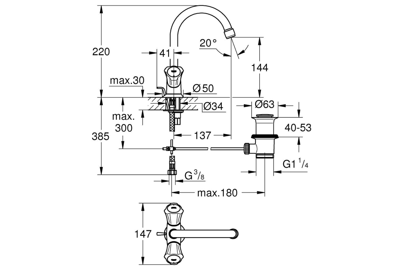 Готовый комплект для ванной комнаты GROHE Costa L (NB0008-2)