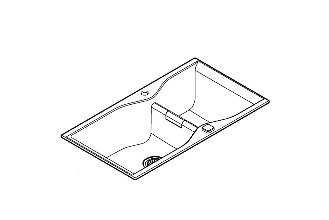 Мойка GROHE K700 с двумя чашами, 900 x 500 мм, серый гранит (31658AT0)