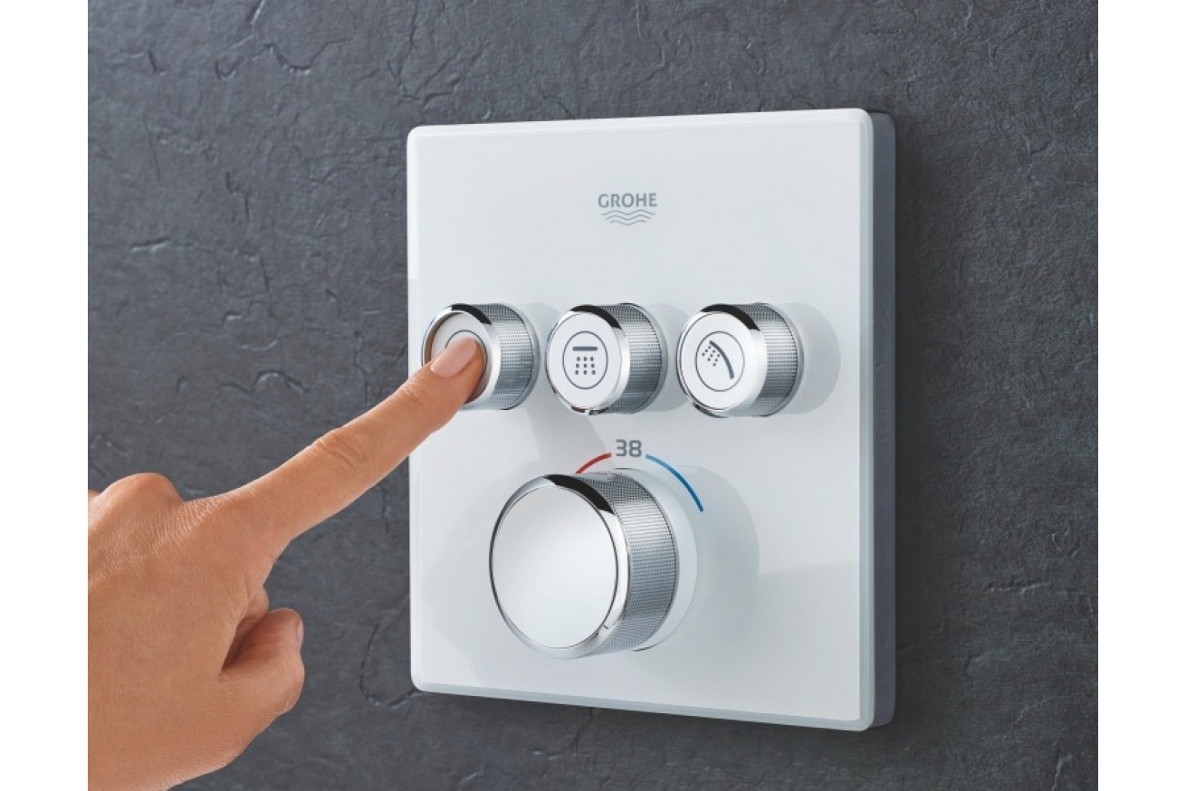 Внешняя часть смесителя для ванны и душа GROHE SmartControl круглая, на 3 потребителя, хром (29146000)