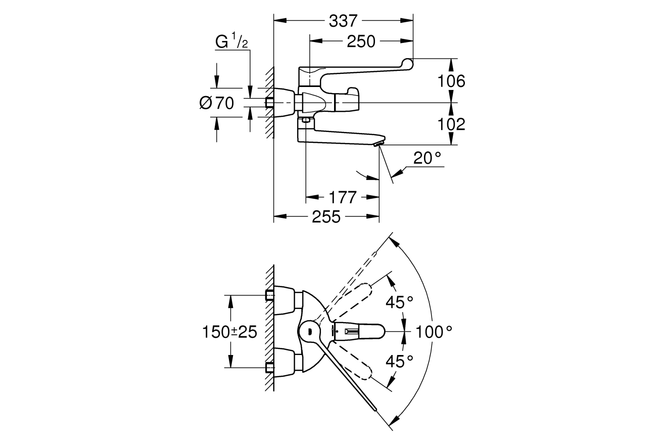 Термостат для раковины GROHE Grohtherm Special, хром (34020001)