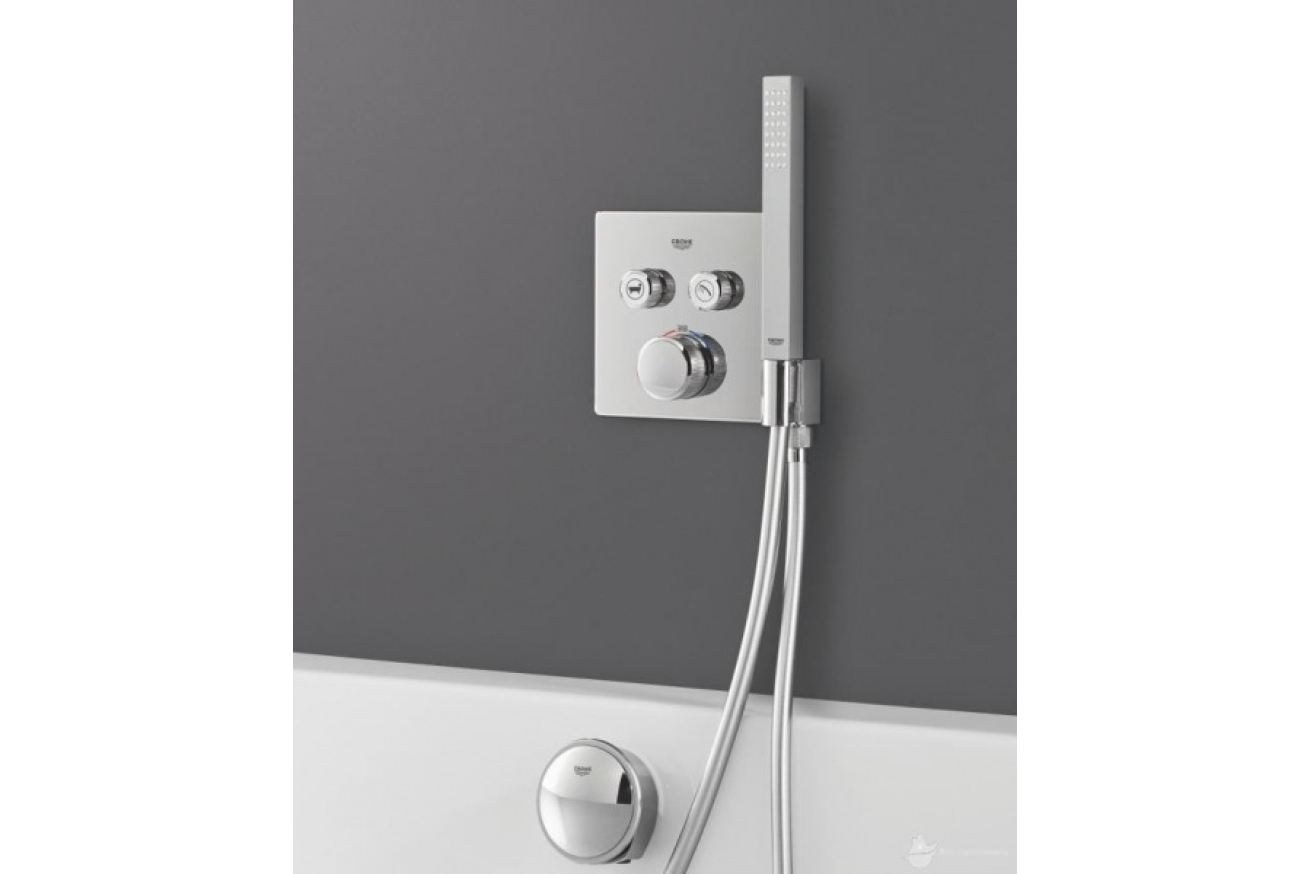 Внешняя часть термостата для ванны и душа GROHE Grohtherm SmartControl на 2 потребителя, белая луна (29156LS0)