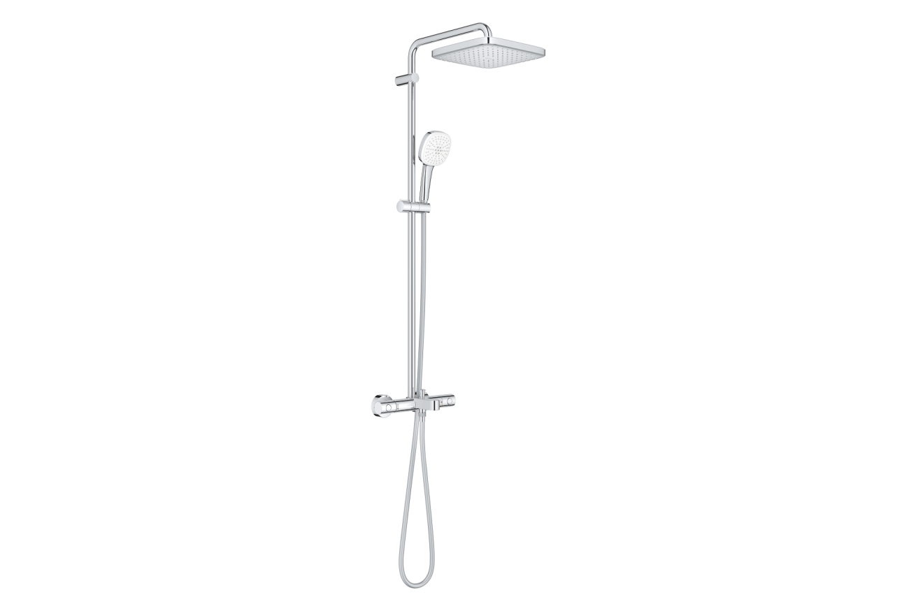 Душевая система GROHE Tempesta System 250 Cube с термостатом для ванны, хром (26975001)