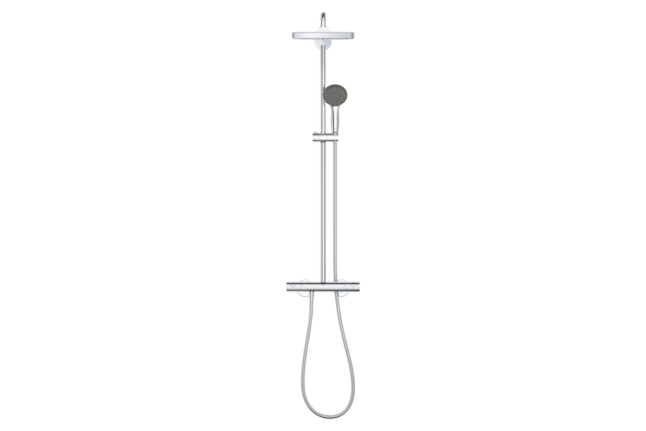 Душевая система GROHE Vitalio Start System 250 Cube с термостатом для душа, хром (26697000)