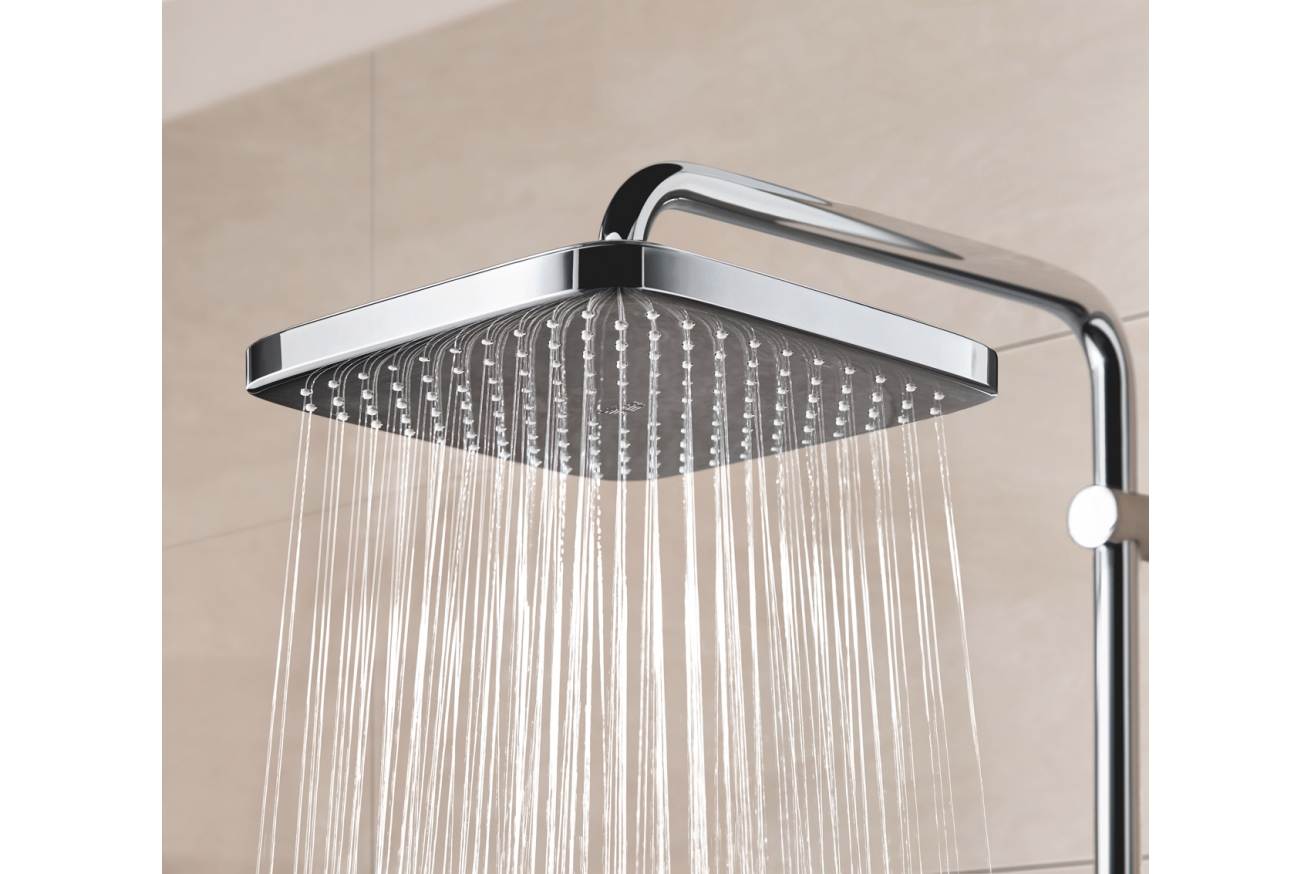 Душевая система GROHE Vitalio Start System 250 Cube с термостатом для душа, хром (26697000)