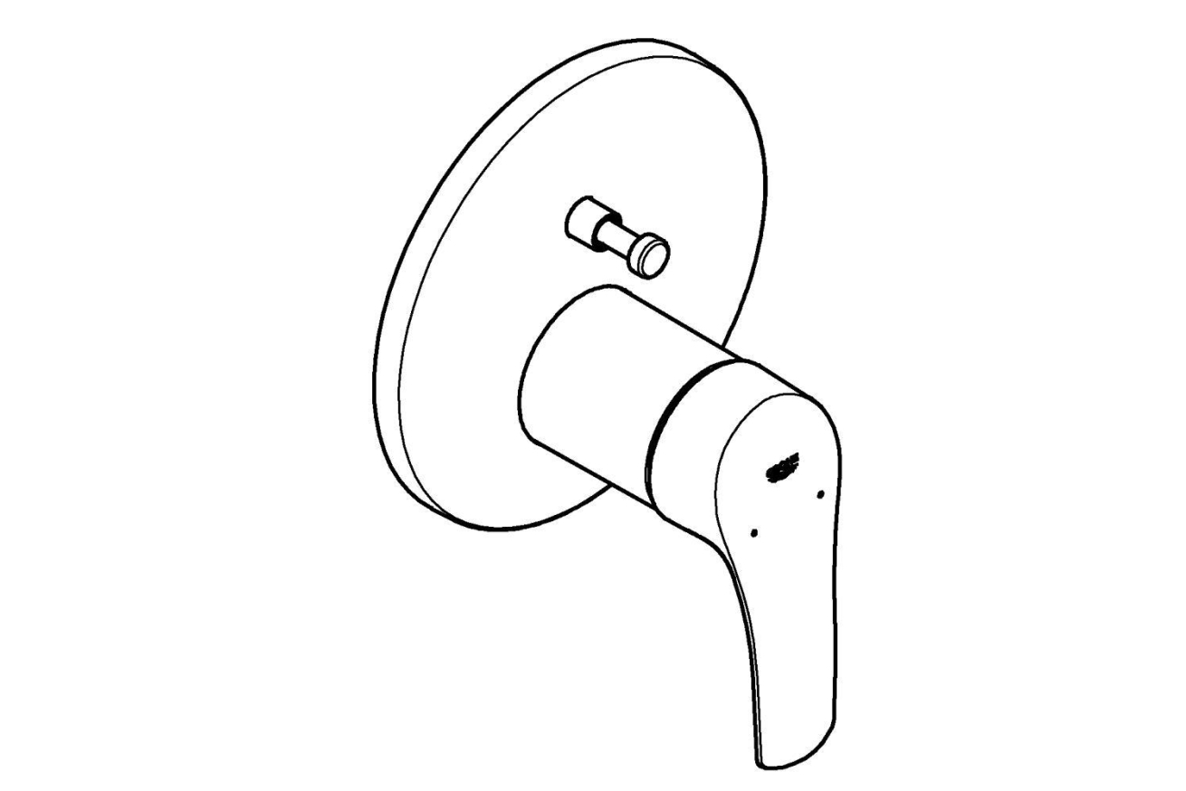 Внешняя часть смесителя для ванны GROHE Eurosmart, хром (24043003)