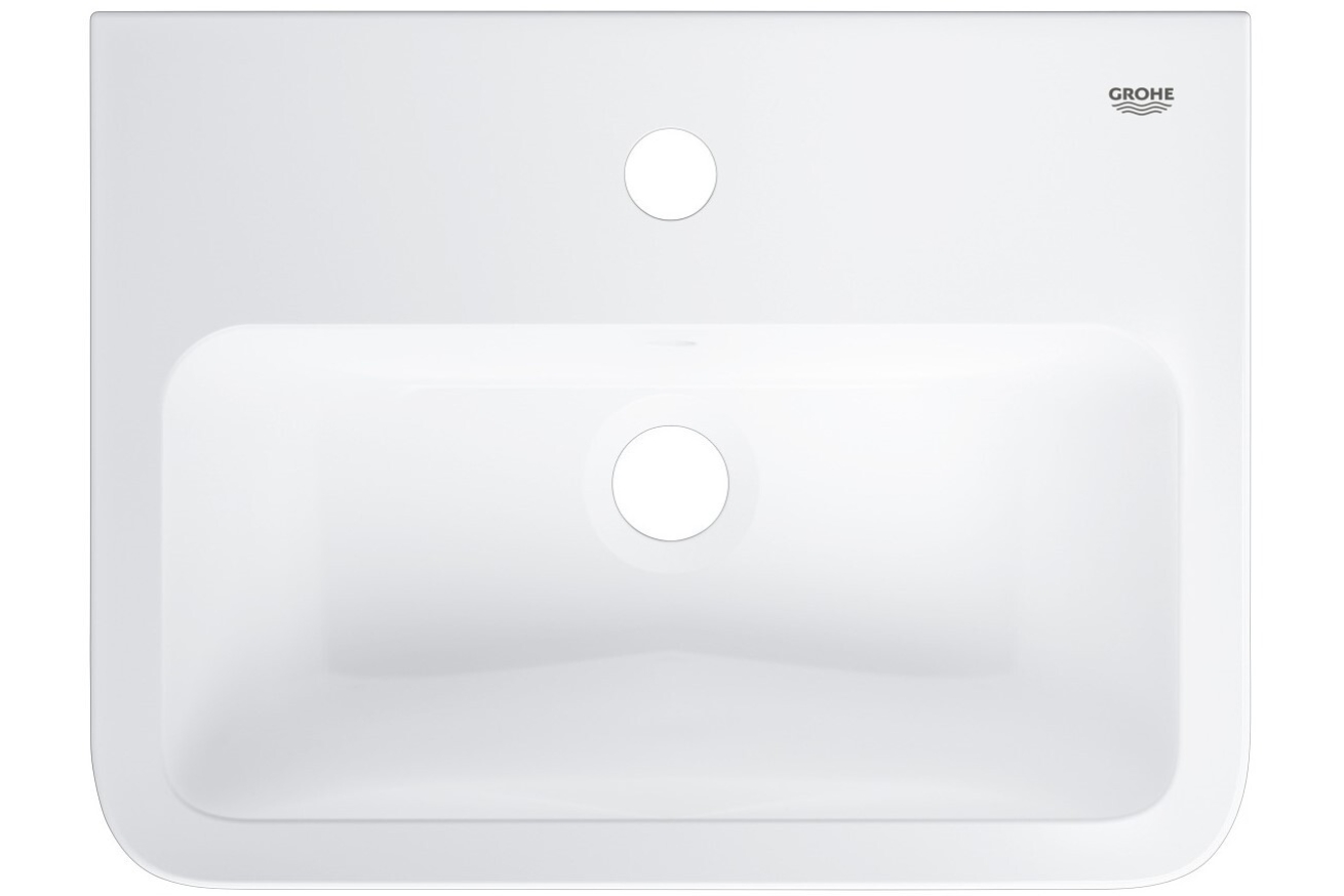 Раковина подвесная GROHE Bau Edge 45 см, альпин-белый (39806000)