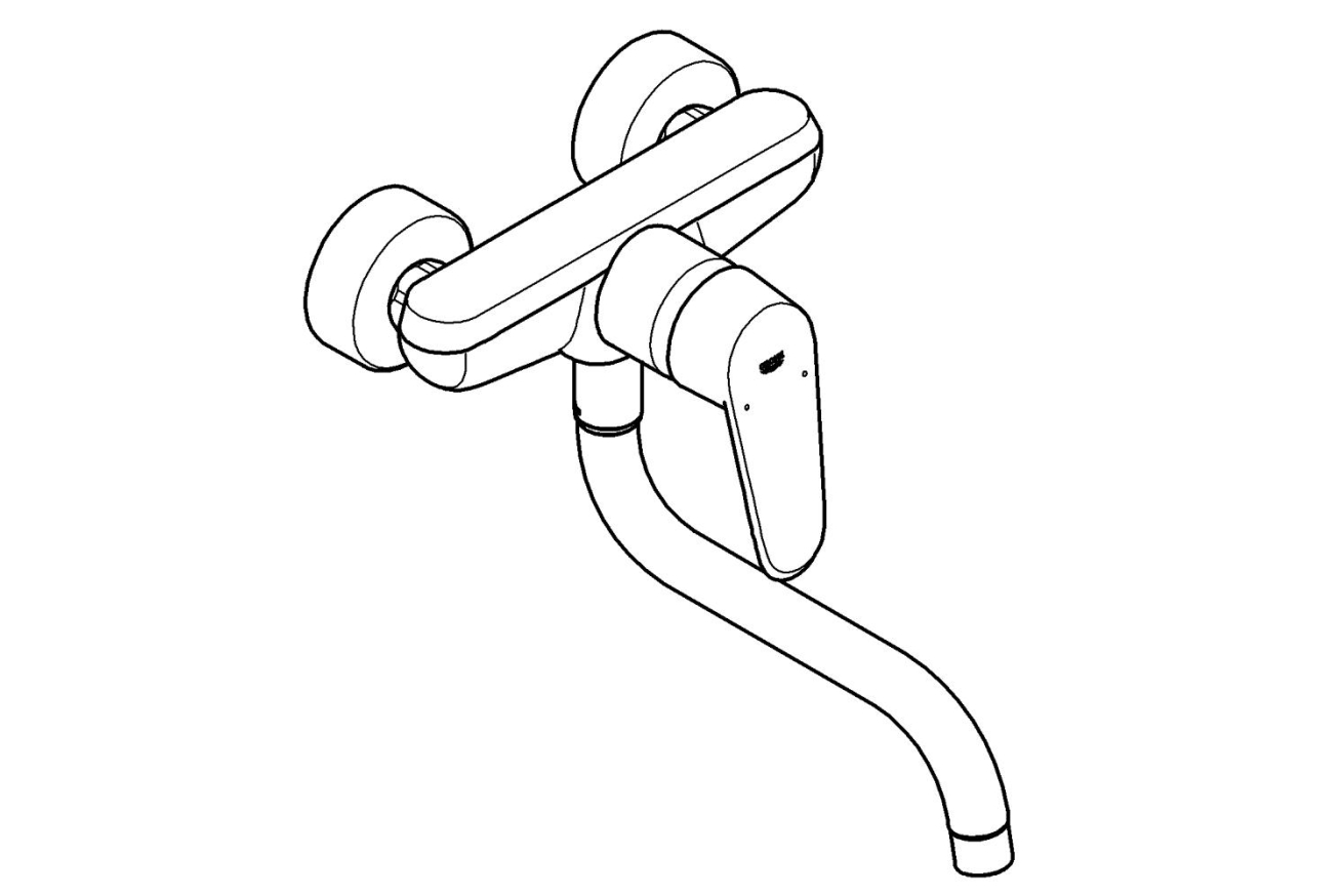 Смеситель для кухни GROHE Eurodisc Cosmopolitan, хром (33772002)
