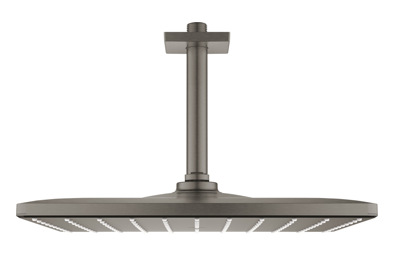 Верхний душ GROHE Rainshower Mono 310 Cube, 9,5 л/мин, 1 режим, 142 мм, темный графит матовый (26566AL0)