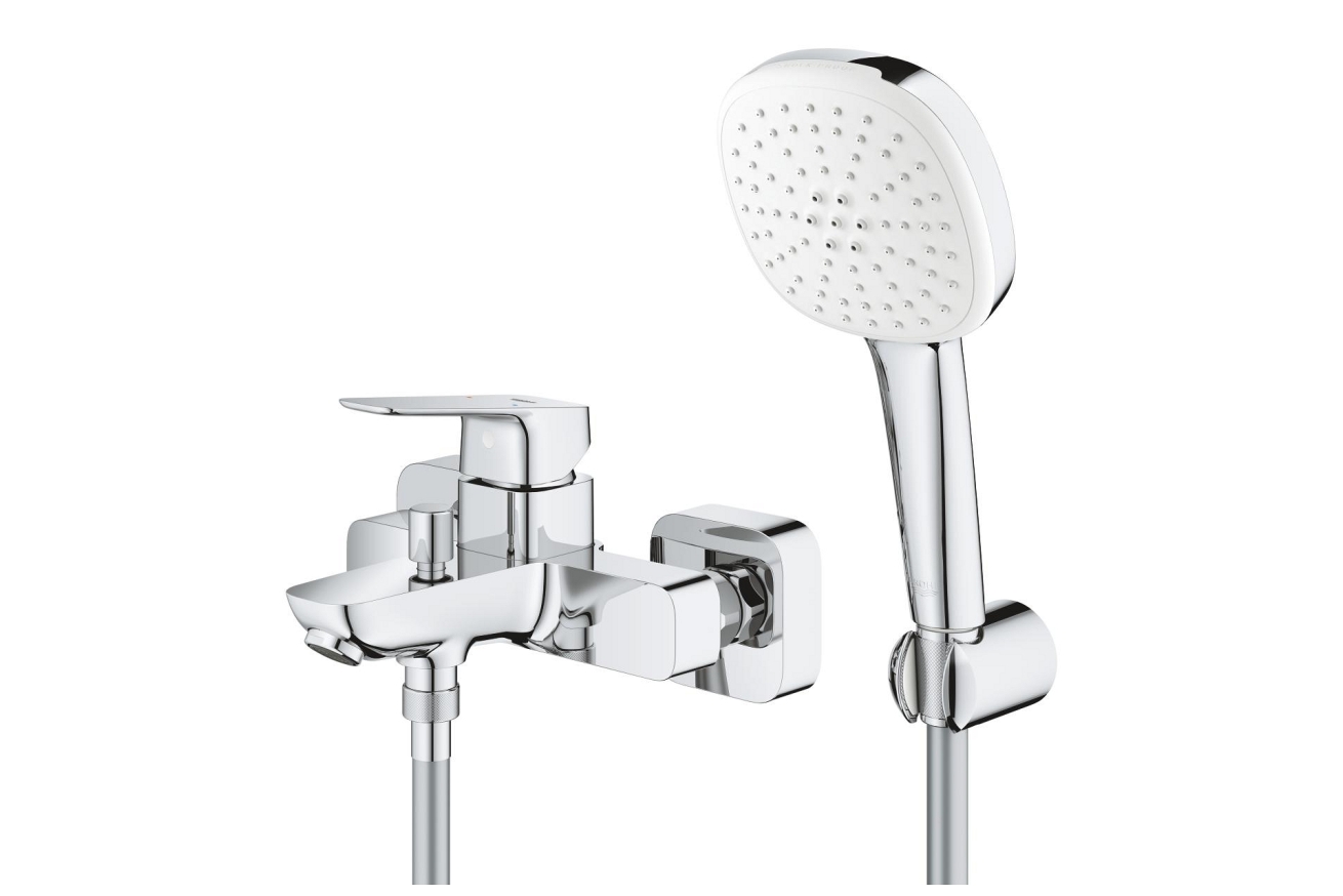 Душевая система GROHE Cubeo со смесителем для ванны, хром (1018140000)